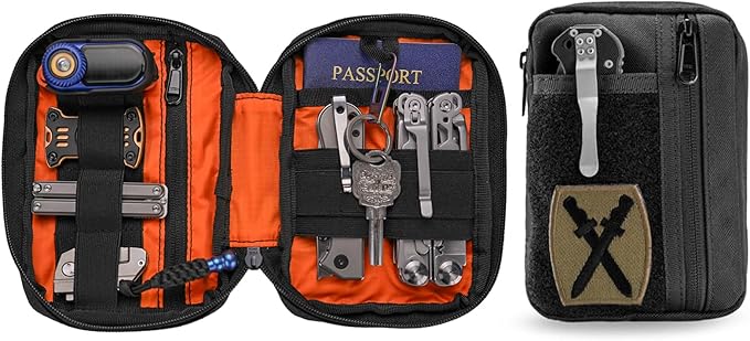 VIPERADE VE30 Molle Pouches Small EDC PouchCompact Belt Pouch for MenEDC Pouch Pocket Organiser with Patches AreaAdjustable Molle Backpack Pack Pocket for Camping Bush Craft/Hiking/Traveling