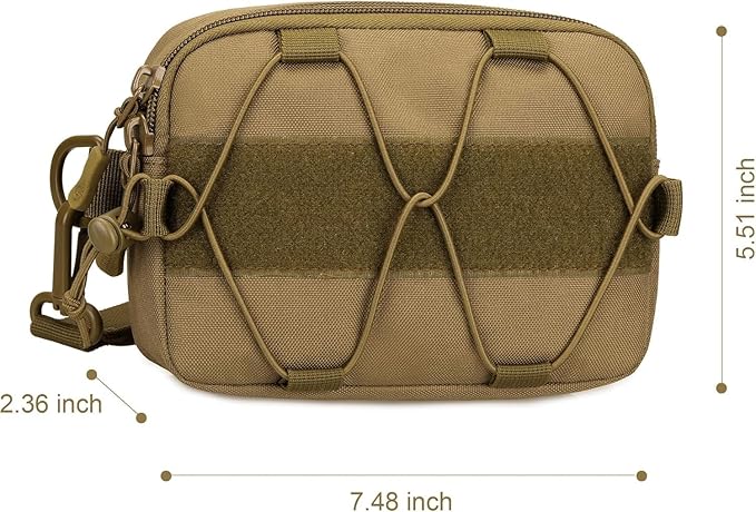 Tactical Molle Admin Dump Pouch Utility Cell Phone Flashlight Tool Pouch for Vest Chest Waist Pack for Small Tool Horizontal Modular Organization