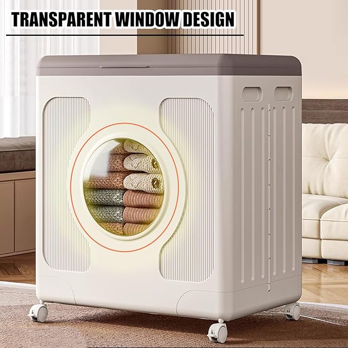 Modern Folding Large Storage Box 160L With Lid And Wheels Storage Bin For Clothes And Blankets Organization Plastic Storage Cabinet For Home Office