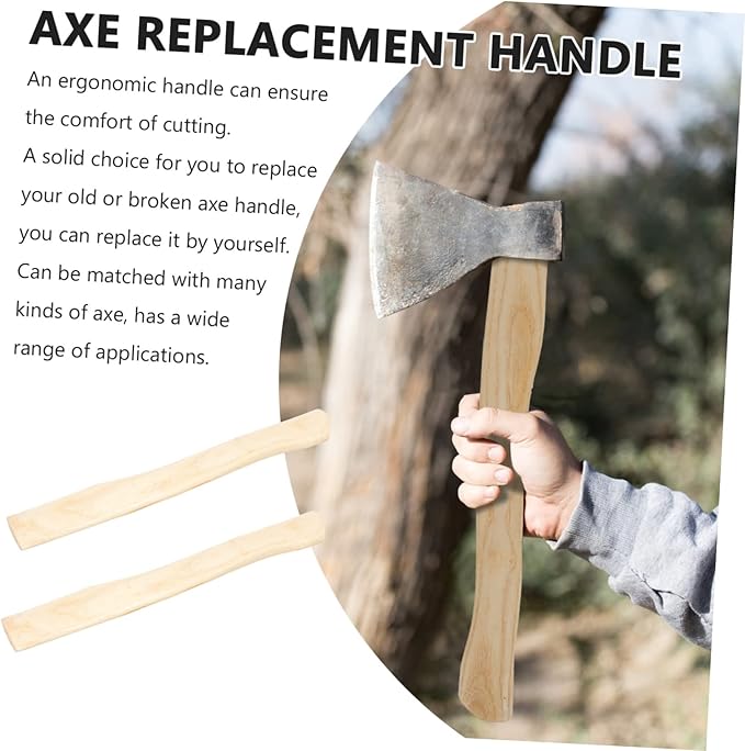 Shovel Handle Replacement Camping Hatchet 6 Pcs Ax Handle Mini Wooden Camping Ax Hoe Replacement Grip Wood Handle Replacement(As Shownx5pcs38x4.4cmx4pcs)