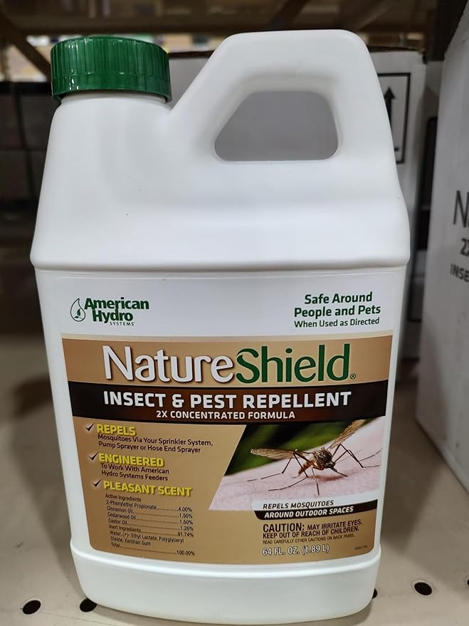 NatureShield Insect and Pest Repellent Outdoor Bug Repellent for Patio and Lawn Use with Irrigation Feeder System Pump or Hose End Sprayer 64 Fl Oz 4 Pack