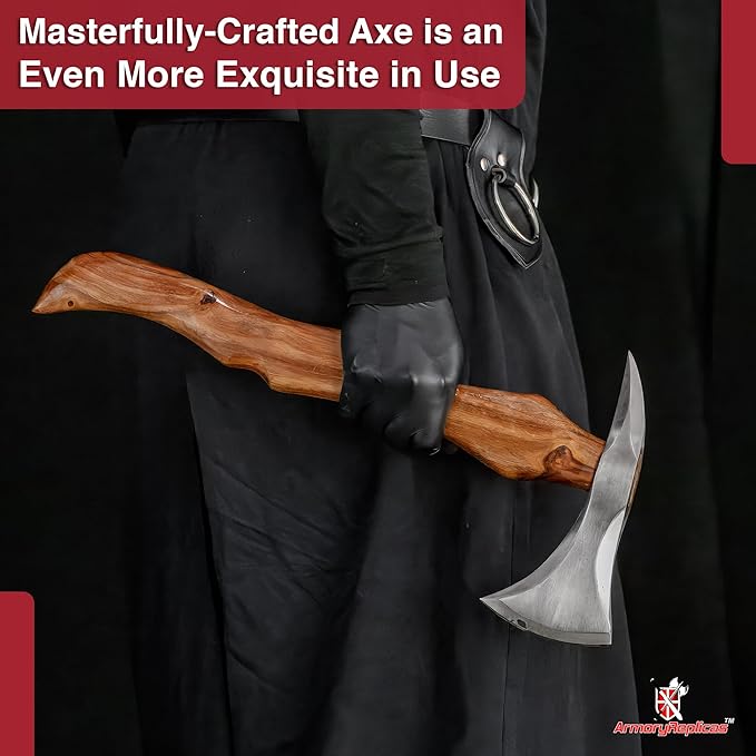 Armory Replicas™ Diamond Miner Pickaxe – 18.25 Hand Forged High Carbon Steel Camping Pickaxe with Sheesham Wood Handle