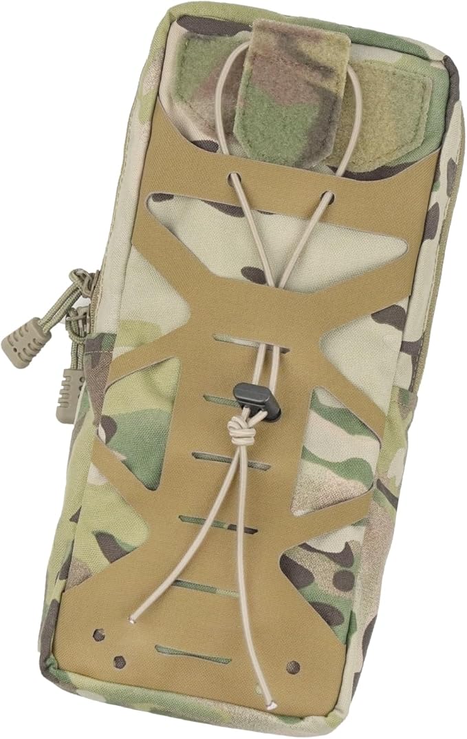 Tactical Hydration Pouch Without Inner Bladder Laser Cut MOLLE Hydration Pouch for Vest Backpack Hunting Climbing