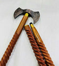 Handmade Carbon Steel Double Headed Axe Viking Axe Ragnar Axe Battle Axe Gift for him