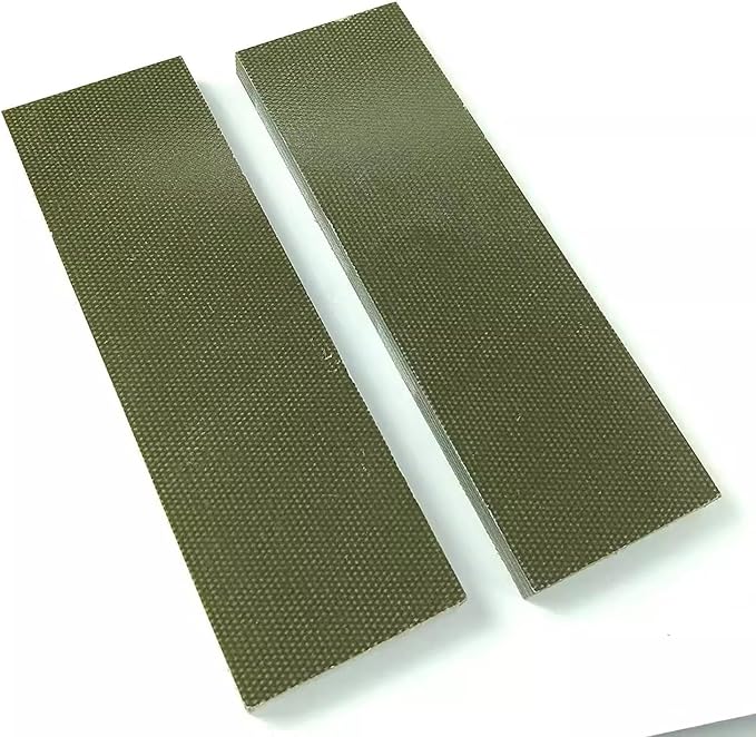 DIY Custom Knife Handle Scales Made Of Blank Material Space Board Linen Texture Carved Board(Green120x40x8mm)