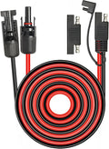 MOOKEERF Solar Panel to SAE Adapter Cable - 30FT 10AWG Solar Extension Cable for RV Solar Panel Caravan Battery Charger Kit with SAE Polarity Reverse Adapter