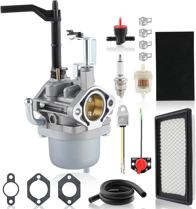 GoaMotors EX40 Carburetor with Air Filter Fit for Subaru Generator 14HP EX40 EX400D EX400DS EX400SE Replace 20B-62302-20 20B-62302-10 20B-62302-00 with Fuel Filter Fuel Shut Off Valve
