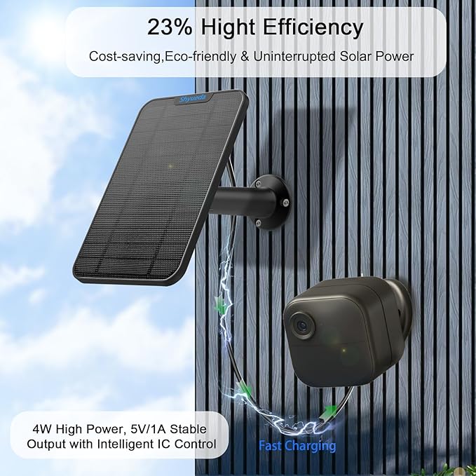 4W Solar Panel Charging Compatible with Blink 3rd Gen/XT/XT2/4th Gen Camerawith 13.1ft Waterproof Charging Cable IP65 WeatherproofIncludes Secure Wall Mount(3-Pack)