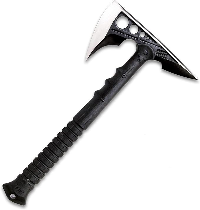 M48 Destroyer Tactical Tomahawk – Cast Stainless Steel Axe Head with Black Oxide Coating and Satin Finish Injection Molded Handle – Sturdy Reliable Tool to Tackle All Tasks - 16” Overall