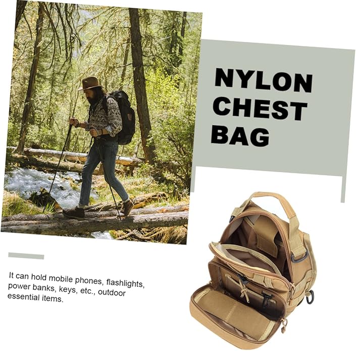LIFKOME Chest Bag Chest Rig Chest Bag Hands Travel Organizer Pouch Shoulder Bag for Men Travelling