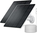 Solar Panel Charger for Arlo Essential 2K Outdoor(2nd Gen)/Essential XL Camera(2nd Gen)/Essential Spotlight Camera USB C and Micro USB Plug 9.8ft Cable Weatherproof (2Pack)