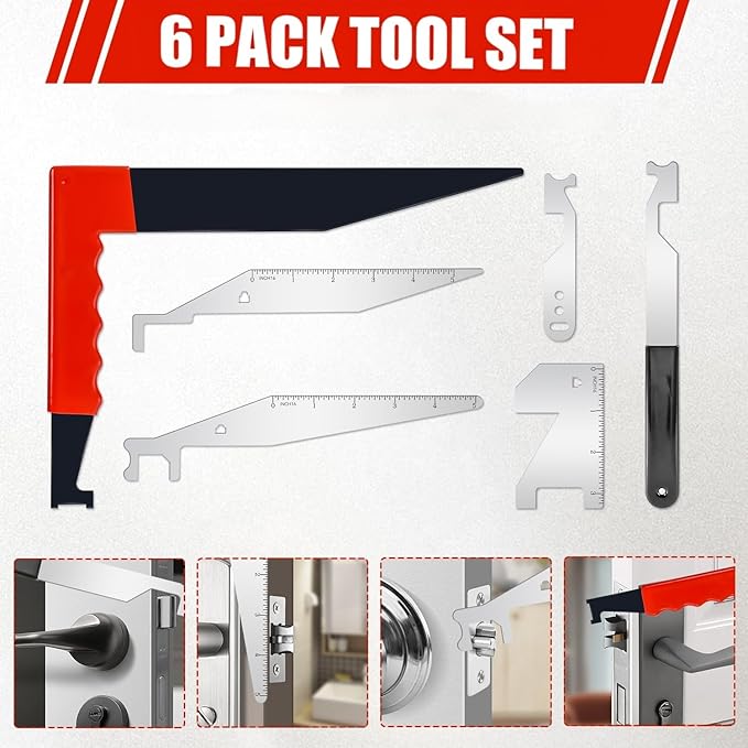 6-Piece Professional Firefighting Multi-Tool Kit Heavy-Duty Emergency Rescue Set for First Responders Ideal for Warehouse &amp Residential Rescue