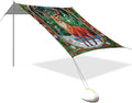 xigua Reindeer Beach Tent Sun Shelter with Carrying Bag - Silver Coated Oxford Fabric Beach Canopy for Beach Camping Fishing - Includes Windproof Ropes Sandbags &amp Stakes