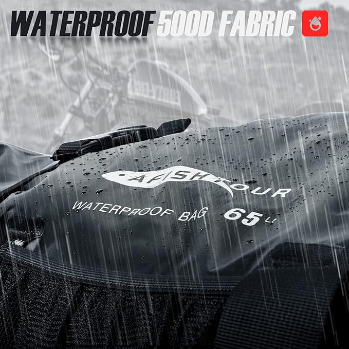 35L Heavy Duty Waterproof Dry Bag Backpack and 65L Waterproof Duffel Bag for Kayaking Rafting Boating Swimming Beach