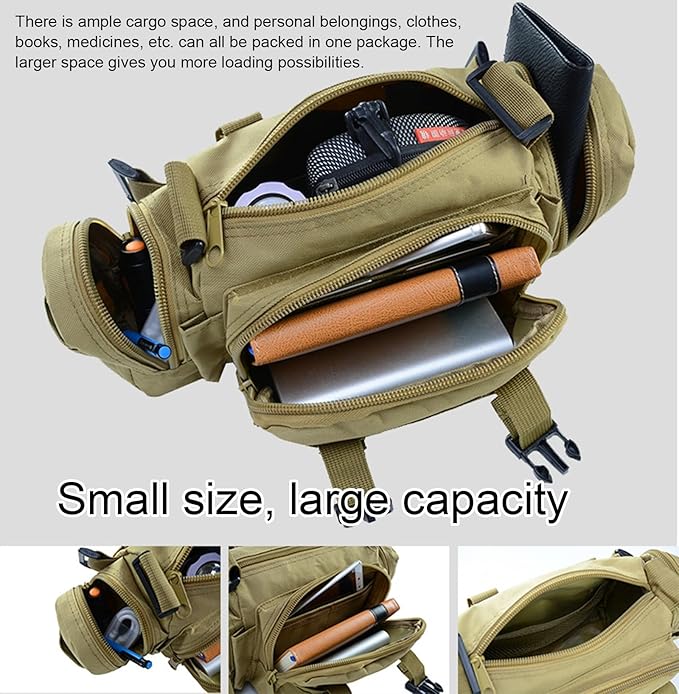 Deployment Bag Tactical Waist Pack Small Sling Pack Hand Carry Bag Handlebar Bag