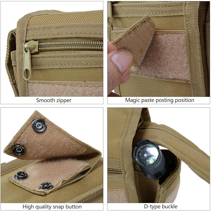 Multipurpose Tactical Waist Belt Bag Compact EDC Tool Pouch Bag Mini Utility Pouch Gadget Pocket
