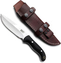 GCS Handmade D2 Steel Hunting Knife with Black Micarta Handle Full Tang Blade and Leather Sheath for Hunting Hunting Camping Survival EDC-GCS 947