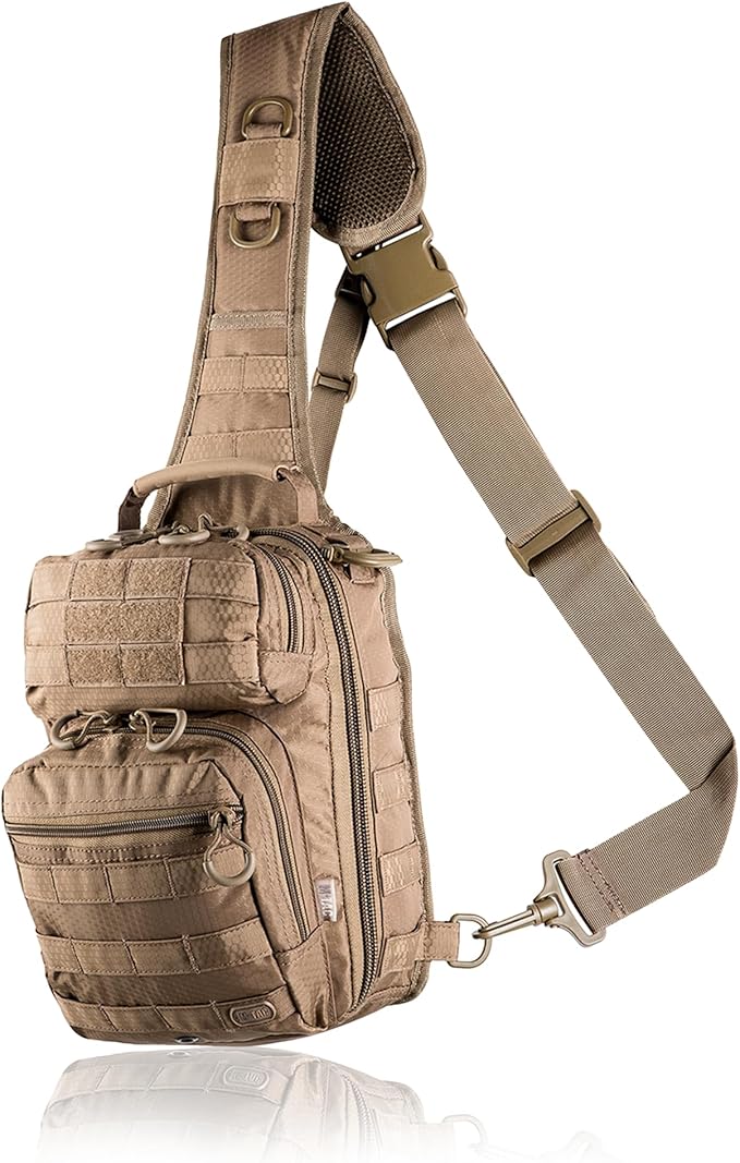 M-Tac Tactical Sling Bag - Concealed Carry Bag for Men Hexagon - One Shoulder Sling Backpack for CCW - Crossbody Sling Pack