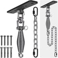 Dolibest Hammock Chair Hanging Kit Heavy Duty Swing Hanger and 3.28ft Chain with Spring (6MM) Wall Ceiling Hooks for Yoga Indoor Playground Hanging Chair Hammock Chair4 Screws 4 Expansion Screws