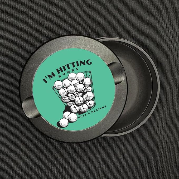Buzz &amp Heaters Metal Container for Zyn | Metal Holder for Zyn |Metal Can for Zyn | Metal Container for Zyn Holder | Metal Pouch Cans for Zyn | Golf Containers for Zyn | I'm Hitting Bombs