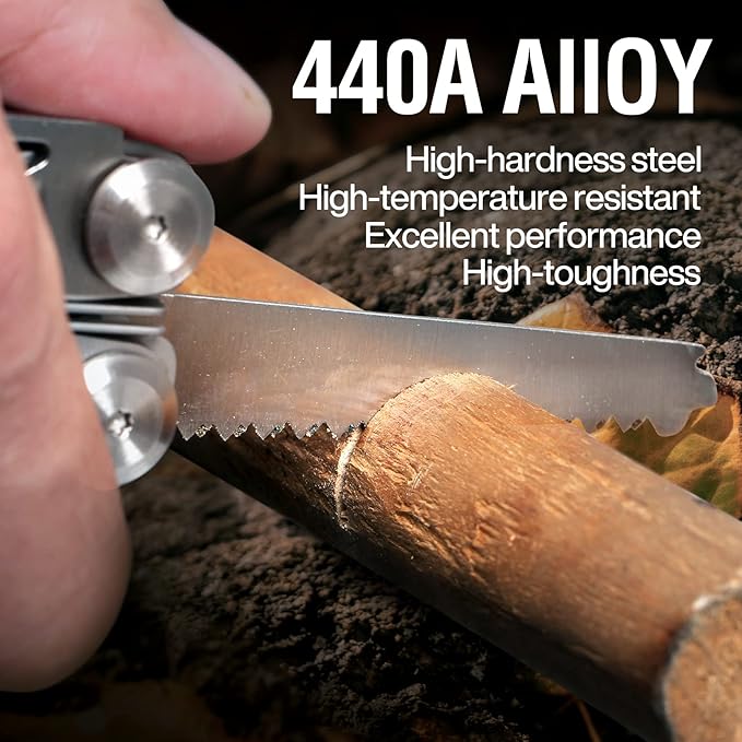 MIAOKE Multitool 23 in 1 with Premium Gift Box Screwdrivers Saw Screwdrivers Bottle Opener Pliers Camping Knife Cool Gadgets for Men Best Gift for Boyfriend Son Dad Him Husband (Silver-Discover)