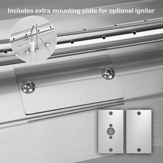 Stanbroil 48 by 6-Inch Drop-in Linear Trough Fire Pit Burner 304 Stainless Steel Gas Fire Pit for Outside BTU 91000 Max