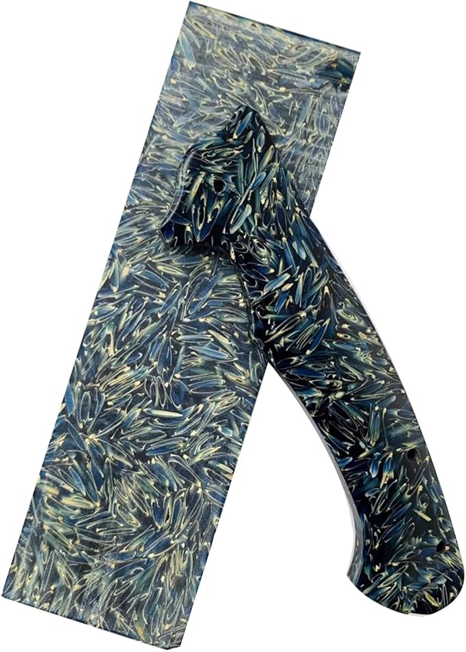 Blank Material For Blade Handle Scales 2pcs DIY Hand Carved Decorative Folding Knife Slingshot(Blue135x40x8mm)