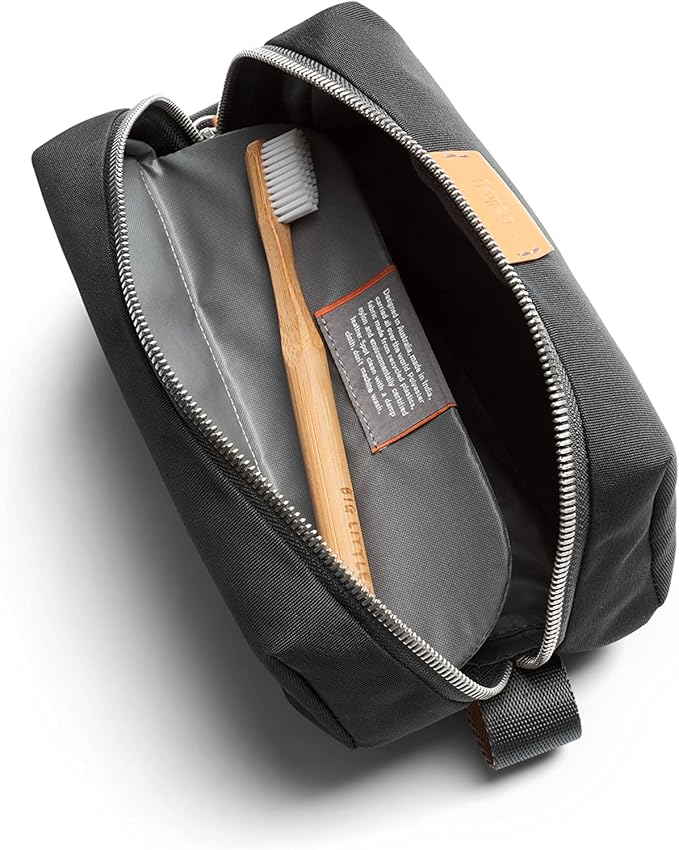 Bellroy Toiletry Kit (Unisex Toiletry Bag Zipper Closure Water-Resistant Lining Toothbrush Sleeve with Magnetic Closure Internal Mesh Pocket Organization) -Bronze