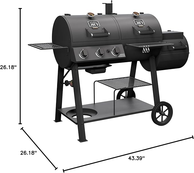 Oklahoma Joe's Canyon Combo DLX Charcoal and Propane Gas Smoker &amp Grill - 24203005