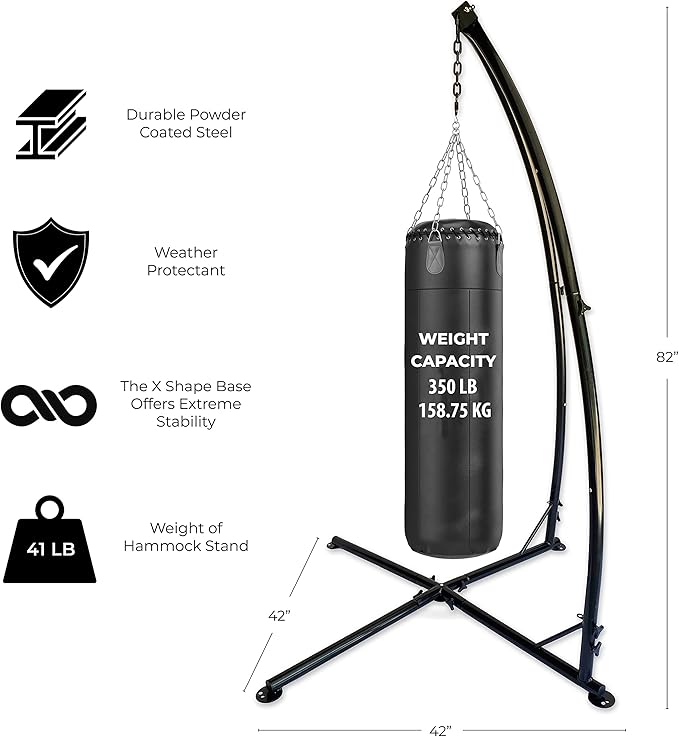 Backyard Expressions Hammock Swing Stand for Indoor/Outdoor Heavy Duty Hanging Chair Stand