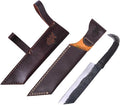 Odin's Raven Viking-styled Seax Knife 10.4 - Hand Forged 6.3 Carbon Steel Blade Raven's Head Hilt and 2 Genuine Leather Sheaths - Unique Medieval Style - Norse Knife for Hunting &amp Camping