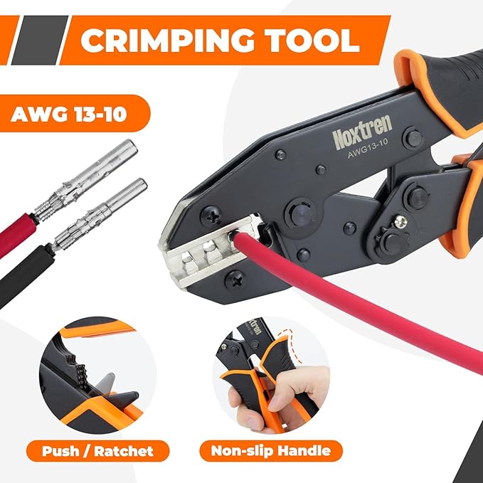30PCS Solar Crimper Tool Kit - Crimping Tool Wire Stripper 25 Pairs Solar Connectors Suitcase and 2 Spanner Wrenches for Solar Panel Cable Assembly
