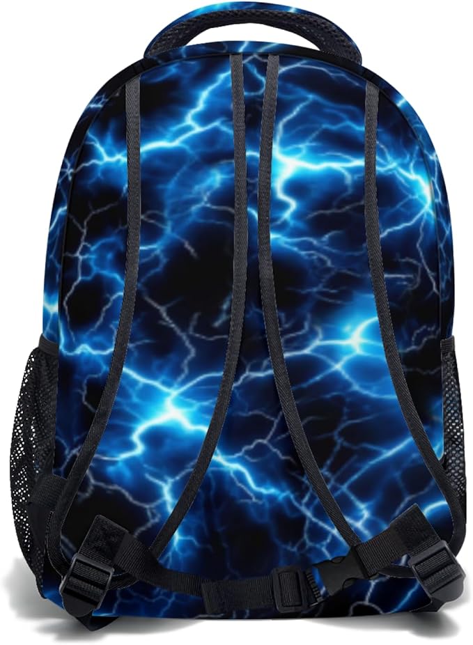 Boys Backpack Lightning Design School Backpack for Boys Student Bookbag Lightweight Large Capacity for Elementary Middle School Teen Boys Back to School Travel Daypack 17.32 x 12.59 Inch