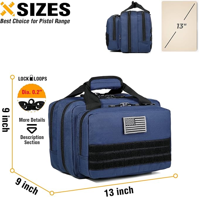 DBTAC Tactical Sling Bag Small + Tactical Range Bag Small Plus (Urban Blue)