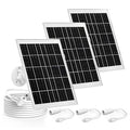 3 Pack Solar Panel Charger Compatible with Ring Solar Panel (2nd Generation) 8W Ring Outdoor Camera PlusOutdoor Cam (Stick Up Cam) Stick Up Cam Pro Spotlight Cam Plus Spotlight Cam Pro 10FT Cable