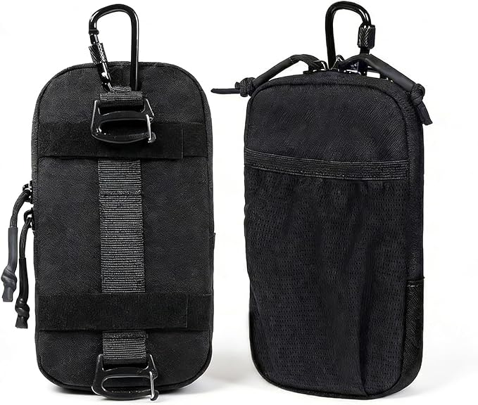 Cell Phone Pouch for Belt - Universal EDC Waist Bag with Secure Zipper Closure Tactical Molle Loop Belt Holder