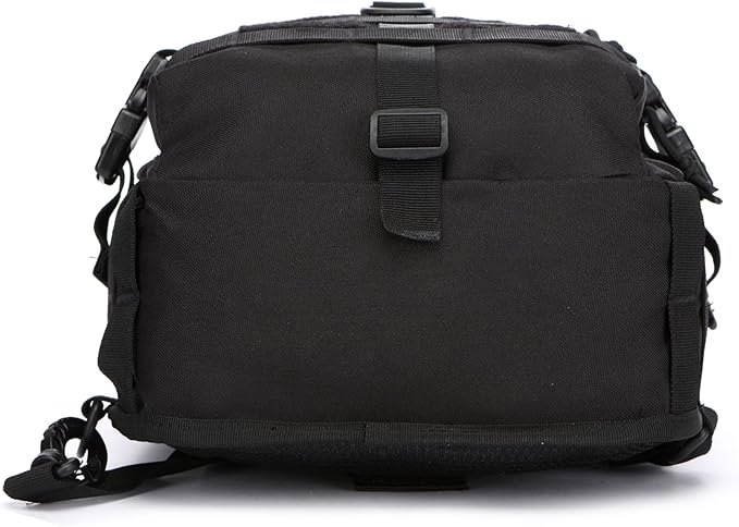 Outdoor Tactical Bag Fishing Military Sport Bag Pack Sling Shoulder Backpack for Every Day Carry (Black)