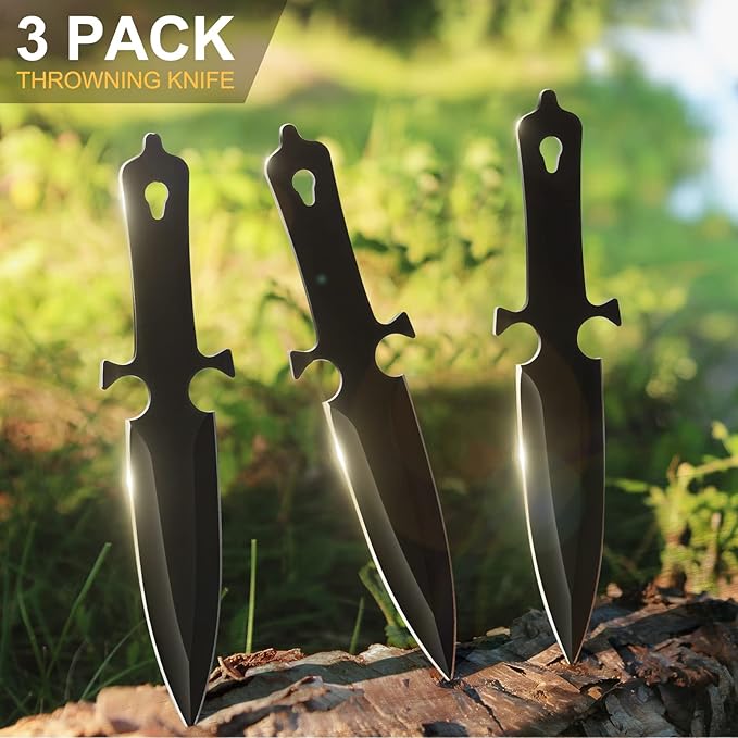Throwing Knives Throwing Axes and Tomahawks 3 Pack Set with Bottle Opener and Nylon Sheath 10in Axe Throwing Game for Backyard Competition and Recreation Axe Gift Set for Men