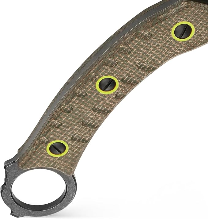C1392 Camping AxesDC53 Steel Blade with Micarta Handle Chopping Axe Bushcraft Camping Axes Survival Hatchet with Kydex Sheaths for Hiking Hunting Camping Splitting Chopping Wood(Green)