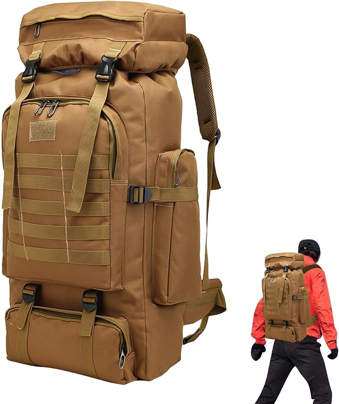 Assault Pack Rucksack – Heavy Duty Bag 600D Oxford Fabric Abrasion Tear Resistant Construction Spacious Organized Storage | Perfect for Outdoor Adventure Travel Mountaineering Field Survival