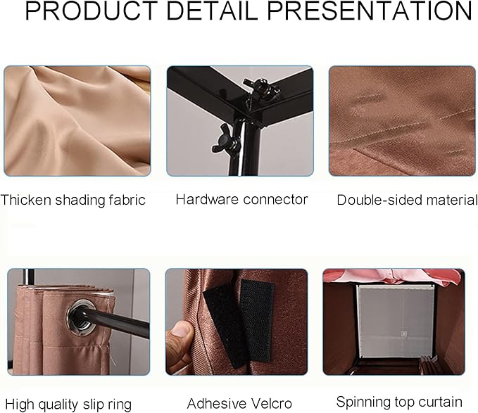 Motive Fitting Room Portable Camping Shower Locker Room Adding Thick Padded Pipe Load 120kg Used in Clothing Stores Office Outdoor Camping Shower Bathroom Locker Room (H 80x80x200cm)