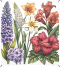 Spring Flowers Hyacinths Calla Lily Amaryllis White Beach Tent UPF50+ Easy Setup Large Sun Shelter with Sturdy Poles Sandbags and Shovel for Camping Picnics Backyard