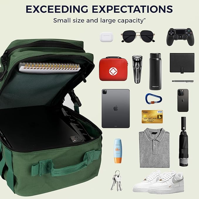 9L Mini Tactical Backpack for Men WomenSmall Military Tactical Backpack for SportGymHikingTravelCamping (Army Green)