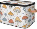 Storage Bins with Lids Lovely Mushroom Storage Basket Clothes Organizer with Handles Closet Storage Containers for Clothing Bedding Blanket