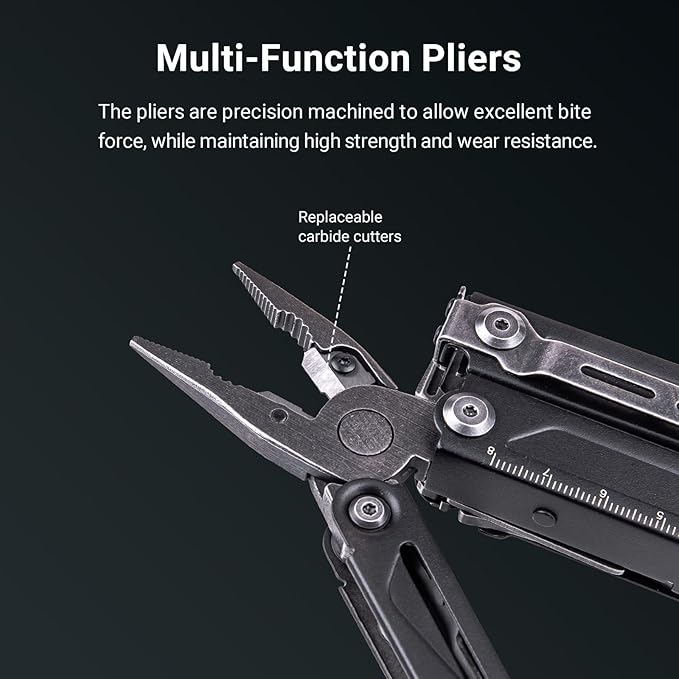 NEXTORCH PIONEER 14-IN-1 Multi-tools Full-SizeVersatile Multi-tool Set with Scissors Needle Nose Pliers Pocket Clip Multi-tool