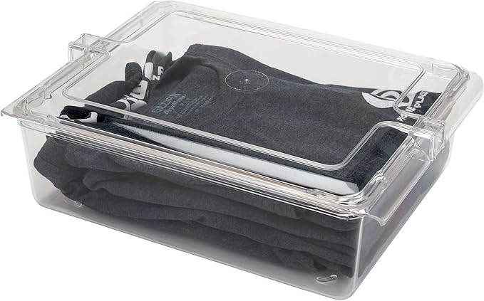 Pioneer Plastics 395C Clear Rectangular Plastic Container 12.5 W x 10.0625 D x 3.8125 H Pack of 2