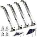 GCCSJ 2 Sets Solar Panel Mounting Brackets 14-27 inch Adjustable Solar Panel Tilt Mount Brackets Aluminum Alloy Solar Panel Mounting Kit Suitable for 100-450W Solar Panels for RV Roof Boat Camping