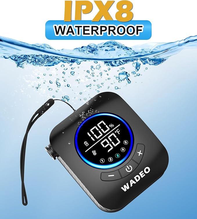 2026 Upgraded Portable Shower for Camping 8000mAh Rechargeable Camping Shower Pump with 5 Gal Foldable Bucket 5 Pressure Modes IPX8 Waterproof Outdoor Shower for Hiking Travel Car Pet Beach