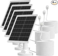 5W Solar Panel Charger Compatible with Arlo Pro 5S/Pro 4/Pro 3/Ultra/Ultra 2/Go 2 Camera Solar Panels Charging with 13.1ft Waterproof Charging Cable360° Adjustable Wall Mount 4 Pack