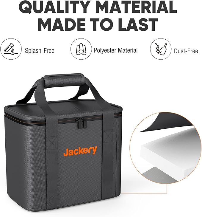 Jackery Carrying Case Bag (S Size) for Explorer 240/240 v2/300/300 Plus/500 Portable Power Station - Black (Power Station Not Included)